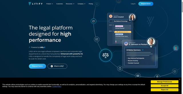 Security scan screenshot of https://litify.com
