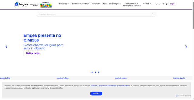Security scan screenshot of https://www.emgea.gov.br/