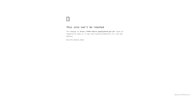Security scan screenshot of hdmf-mobile.pagibigfund.gov.ph