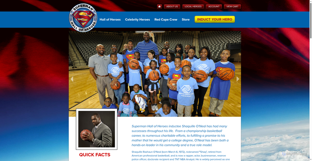 Security scan screenshot of https://supermanhallofheroes.com/celebrity_heroes/athletes/shaquille-oneal/