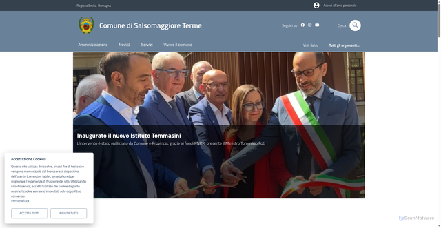 Security scan screenshot of https://www.comune.salsomaggiore-terme.pr.it