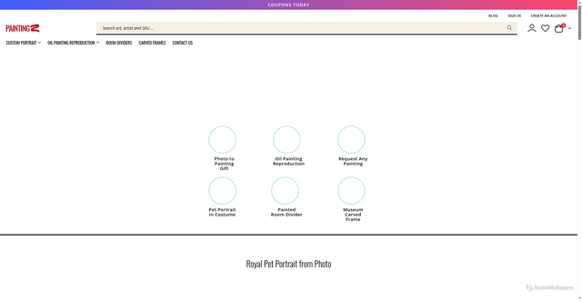 Security scan screenshot of https://paintingz.com