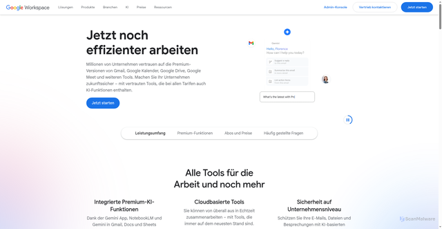 Security scan screenshot of https://spaces.google.com