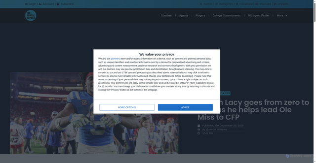 Security scan screenshot of https://theportalreport.com/2025/12/20/kewan-lacy-goes-from-zero-to-hero-as-he-helps-lead-ole-miss-to-cfp/