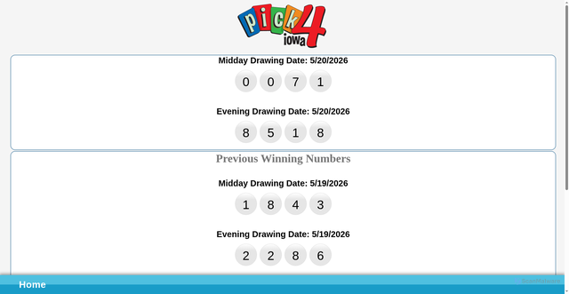 Security scan screenshot of https://m.ialottery.com/games/P4.aspx