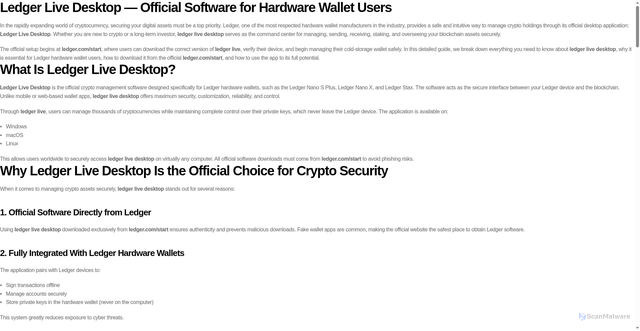 Security scan screenshot of https://desktop-ledgr.framer.ai/