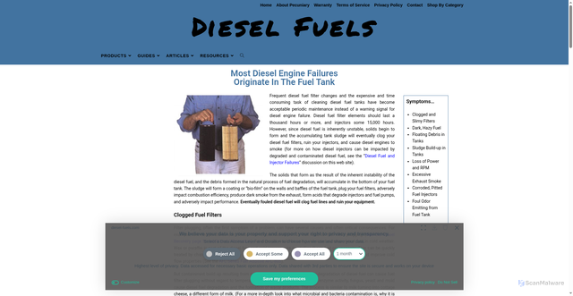 Security scan screenshot of https://diesel-fuels.com/