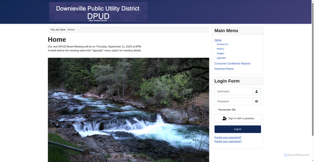Security scan screenshot of https://downievillepudca.gov/