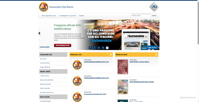 Security scan screenshot of https://www.rimini.aci.it