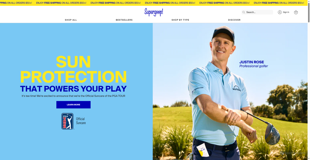 Security scan screenshot of https://supergoop.com