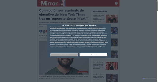 Security scan screenshot of https://www.es.themirror.com/estilo-de-vida/new-york-times-empleado-crimen-2044134