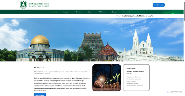 Security scan screenshot of https://shrinarayaninidhi.com