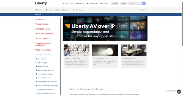 Security scan screenshot of https://libertycable.com