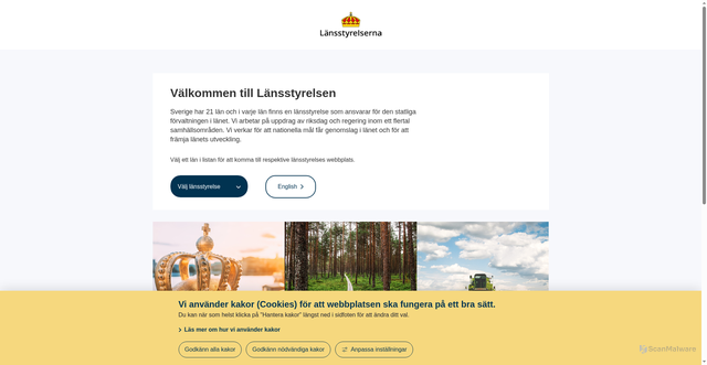 Security scan screenshot of https://lansstyrelsen.se