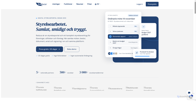 Security scan screenshot of https://reduca.se