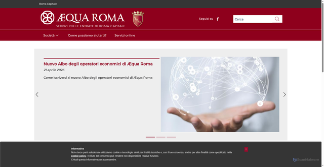 Security scan screenshot of https://www.aequaroma.it