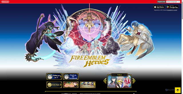 Security scan screenshot of https://fire-emblem-heroes.com