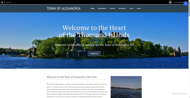 Security scan screenshot of https://www.townofalexandriany.gov/