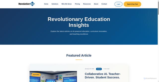 Security scan screenshot of https://revolutioned.ai/blog/