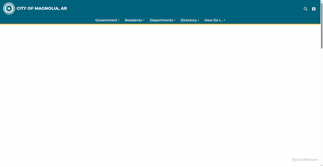 Security scan screenshot of https://www.magnolia-ar.gov/