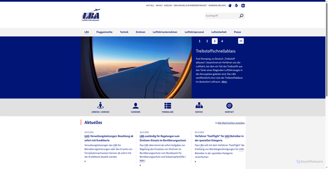 Security scan screenshot of https://www.lba.de/DE/Home/home_node.html