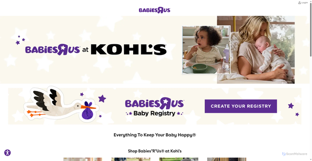 Security scan screenshot of https://www.babiesrus.com/
