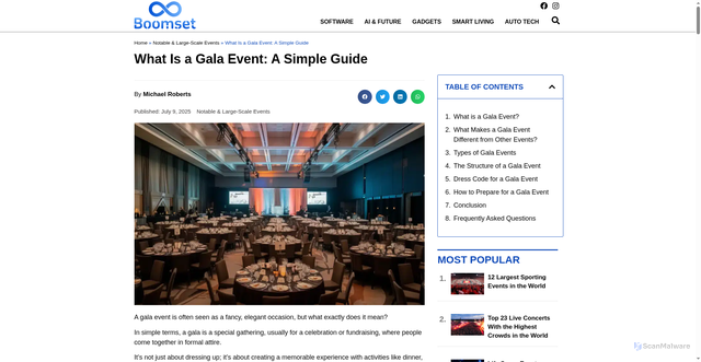 Security scan screenshot of https://boomset.com/what-is-a-gala-event-a-simple-guide/