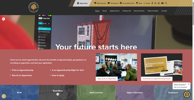 Security scan screenshot of https://www.hopwood.ac.uk/