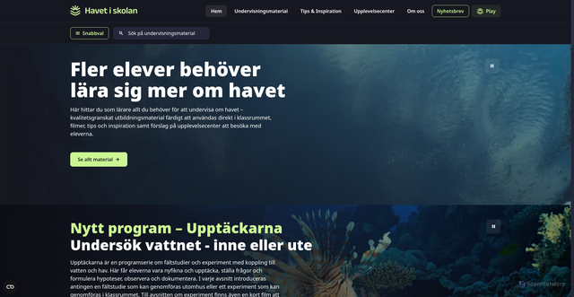 Security scan screenshot of https://havetiskolan.se