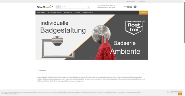 Security scan screenshot of https://casaleo-shop.de