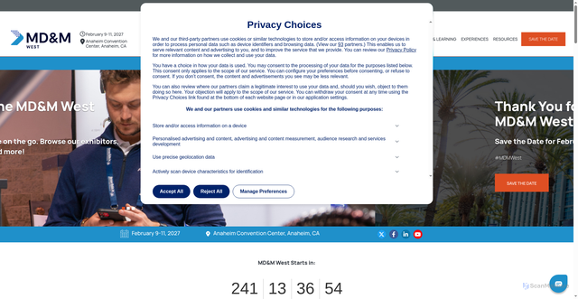 Security scan screenshot of https://mdmwest.com