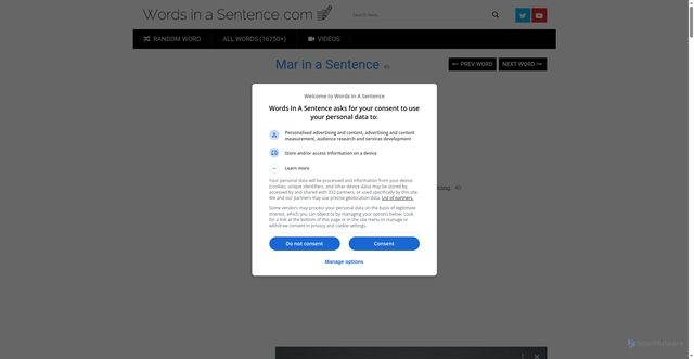 Security scan screenshot of https://wordsinasentence.com/mar-in-a-sentence/