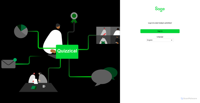 Security scan screenshot of https://quizzical.axonify.com