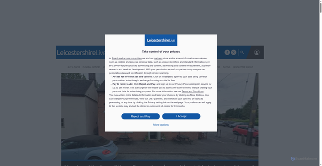Security scan screenshot of https://www.leicestermercury.co.uk
