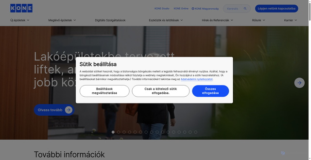 Security scan screenshot of https://kone.hu