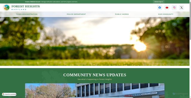 Security scan screenshot of https://forestheightsmd.gov/