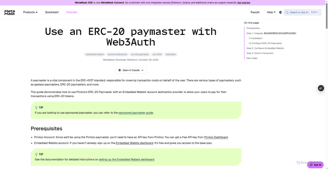 Security scan screenshot of https://metamask-docs-keec0mi8n-consensys-ddffed67.vercel.app/tutorials/erc20-paymaster/
