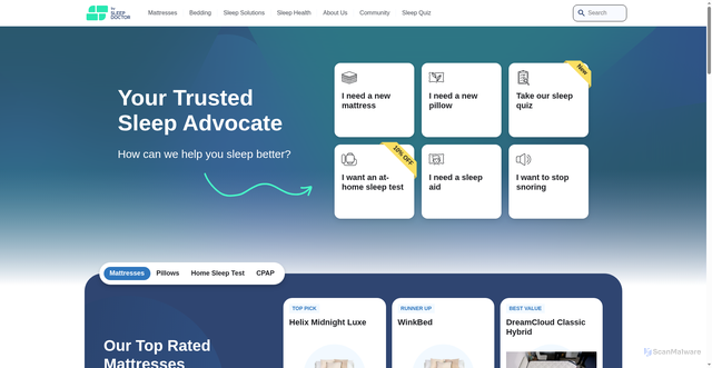 Security scan screenshot of https://sleepfoundation.org