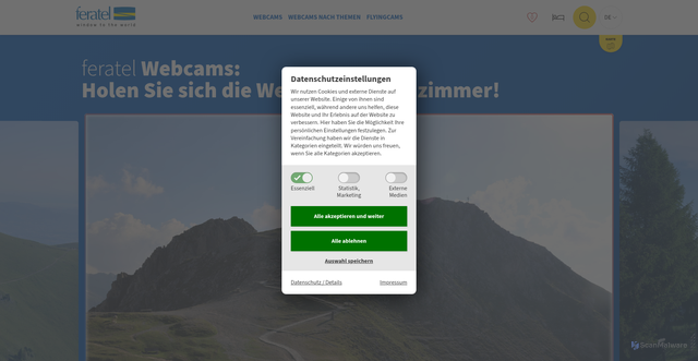 Security scan screenshot of https://wtvpict.feratel.com