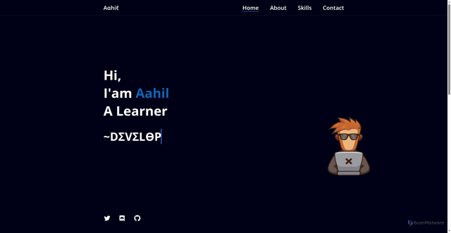 Security scan screenshot of aahilp.tech