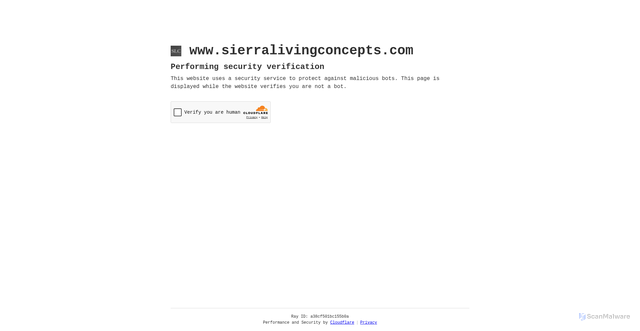 Security scan screenshot of https://sierralivingconcepts.com