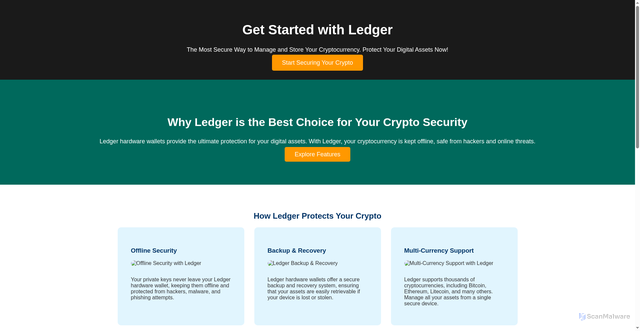 Security scan screenshot of http://ledger-com-strts.pages.dev/