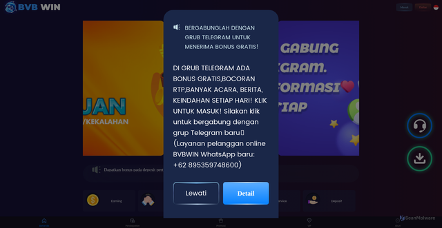 Security scan screenshot of http://bvb999.com/