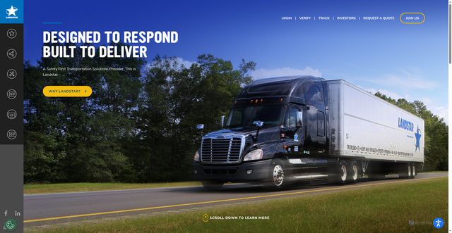 Security scan screenshot of https://www.landstar.com
