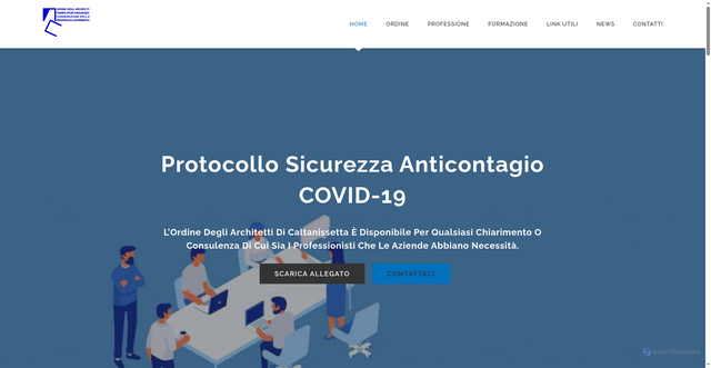Security scan screenshot of https://www.architetticaltanissetta.it/