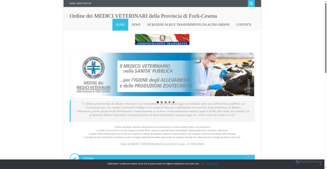 Security scan screenshot of https://ordineveterinarifc.it/sito/