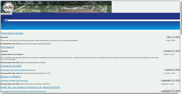 Security scan screenshot of https://missouricitymo.gov/
