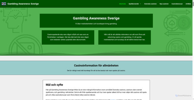 Security scan screenshot of https://ga-sverige.se/
