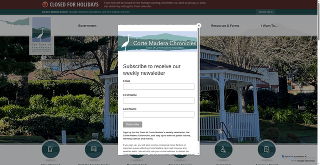 Security scan screenshot of https://cortemadera.gov/