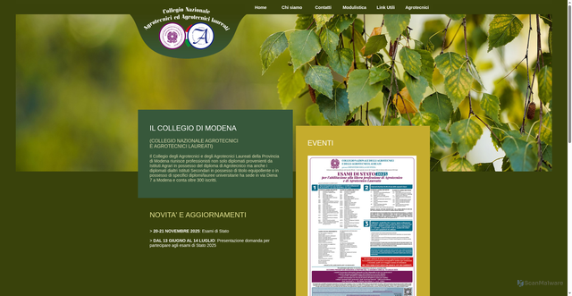 Security scan screenshot of https://www.agrotecnicimodena.it/